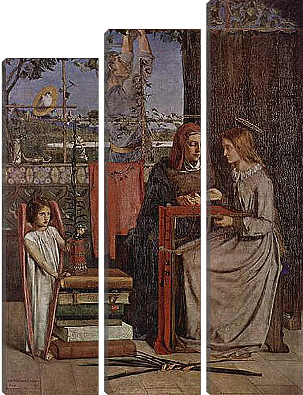 Модульная картина - The Girlhood of Mary Virgin. Данте Габриэль Россетти