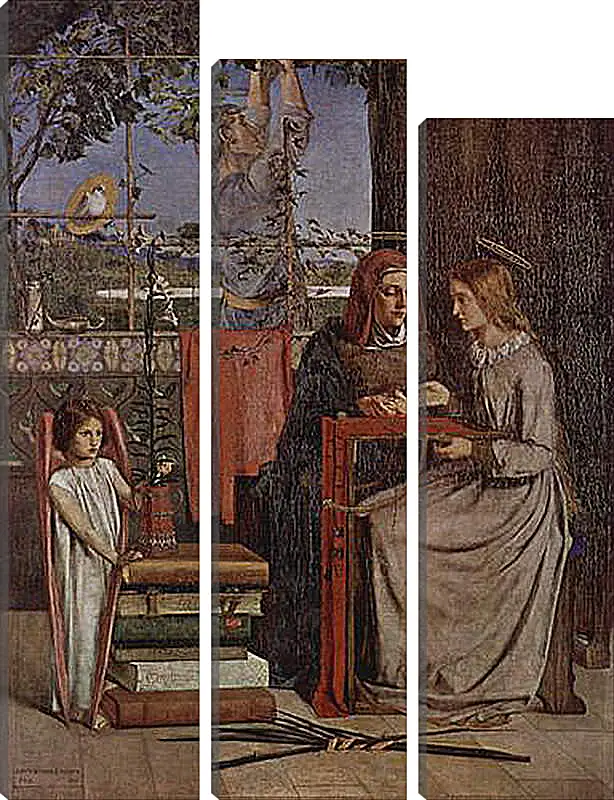 Модульная картина - The Girlhood of Mary Virgin. Данте Габриэль Россетти