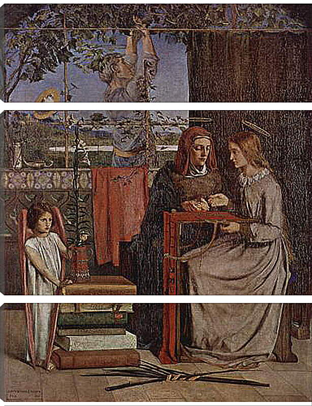Модульная картина - The Girlhood of Mary Virgin. Данте Габриэль Россетти
