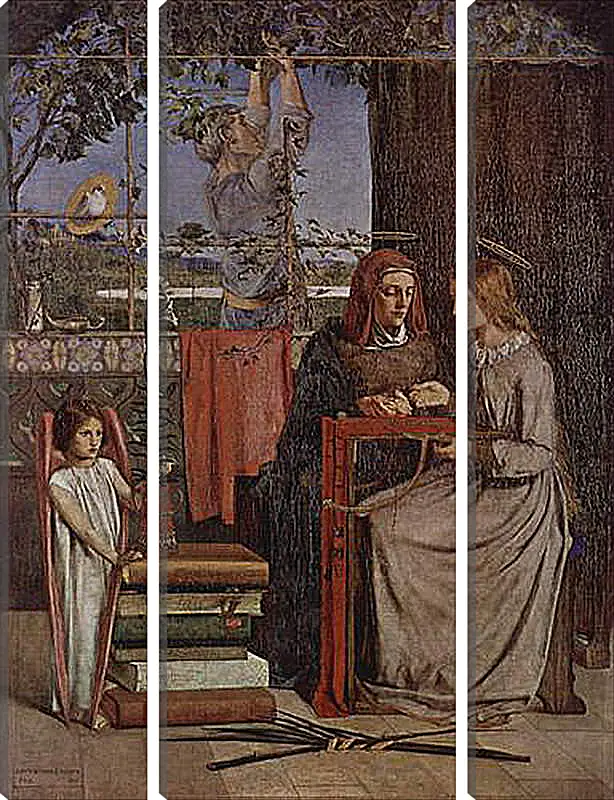 Модульная картина - The Girlhood of Mary Virgin. Данте Габриэль Россетти