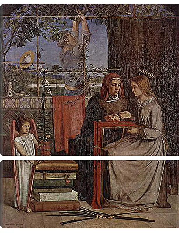 Модульная картина - The Girlhood of Mary Virgin. Данте Габриэль Россетти