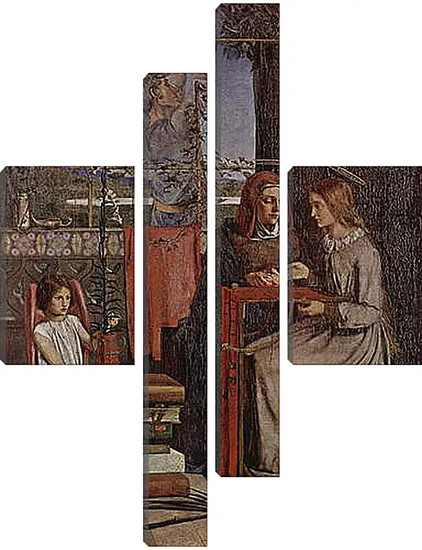 Модульная картина - The Girlhood of Mary Virgin. Данте Габриэль Россетти