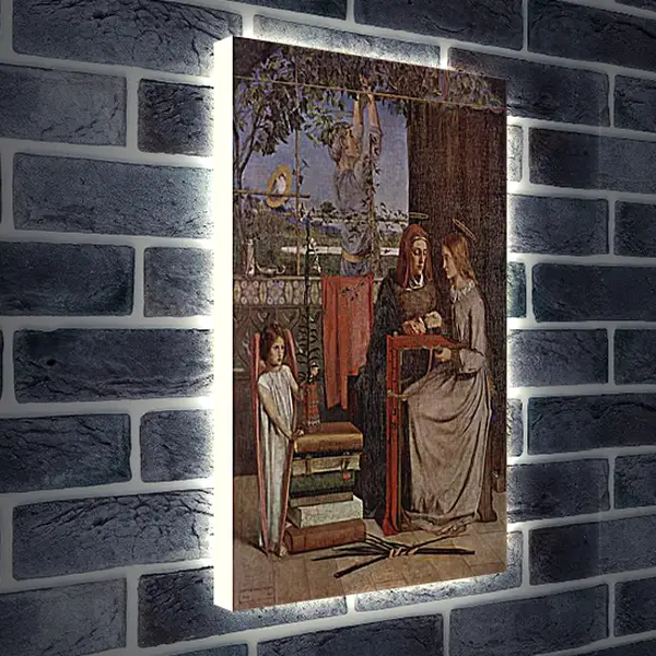 Лайтбокс световая панель - The Girlhood of Mary Virgin. Данте Габриэль Россетти