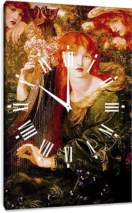 Часы картина - La Ghirlandata. Данте Габриэль Россетти