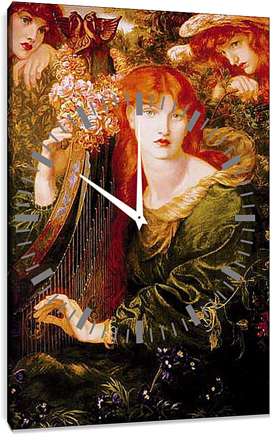 Часы картина - La Ghirlandata. Данте Габриэль Россетти