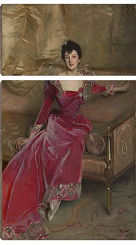 Модульная картина - Mrs. Hugh Hammersley - Госпожа Хью Хэммерсли. Джон Сингер Сарджент