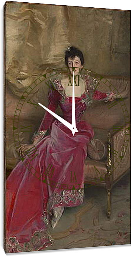 Часы картина - Mrs. Hugh Hammersley - Госпожа Хью Хэммерсли. Джон Сингер Сарджент

