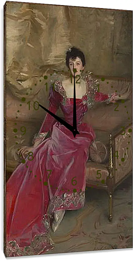 Часы картина - Mrs. Hugh Hammersley - Госпожа Хью Хэммерсли. Джон Сингер Сарджент