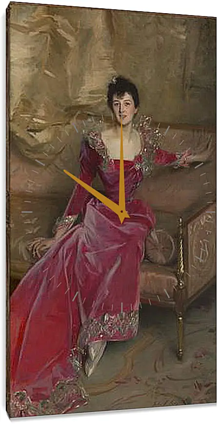 Часы картина - Mrs. Hugh Hammersley - Госпожа Хью Хэммерсли. Джон Сингер Сарджент
