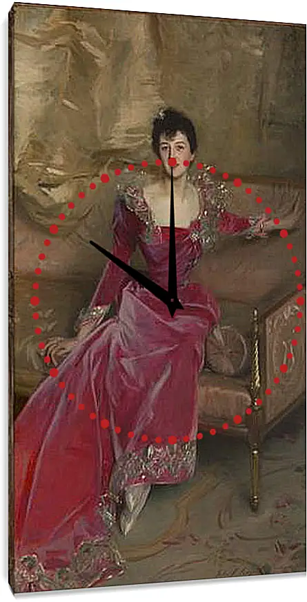 Часы картина - Mrs. Hugh Hammersley - Госпожа Хью Хэммерсли. Джон Сингер Сарджент