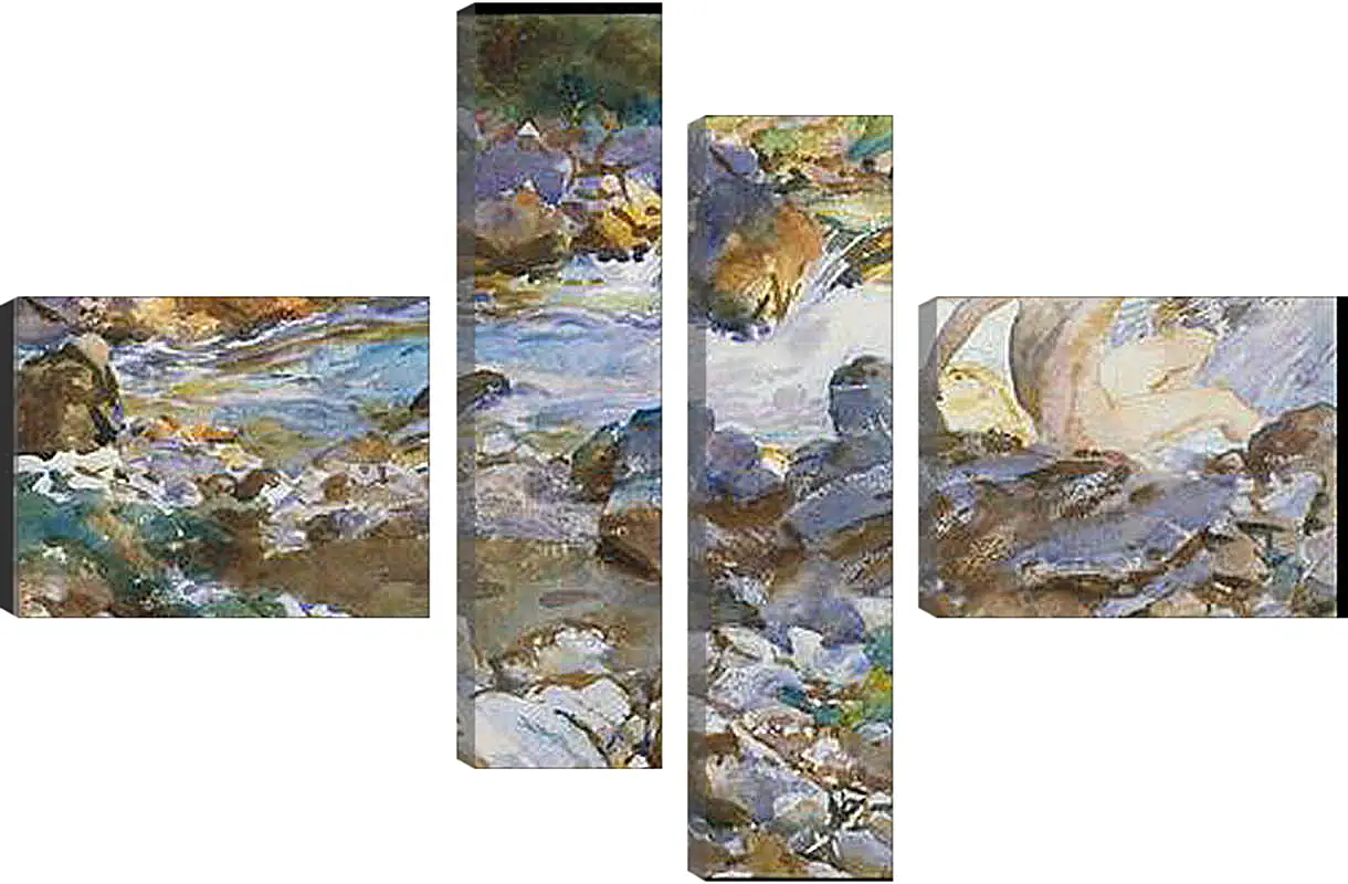 Модульная картина - Mountain Stream - Горный поток. Джон Сингер Сарджент