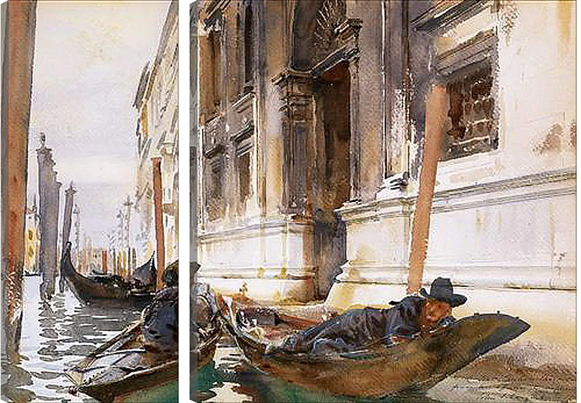 Модульная картина - Gondoliers’ Siesta - Сингер Сарджент. Джон Сингер Сарджент