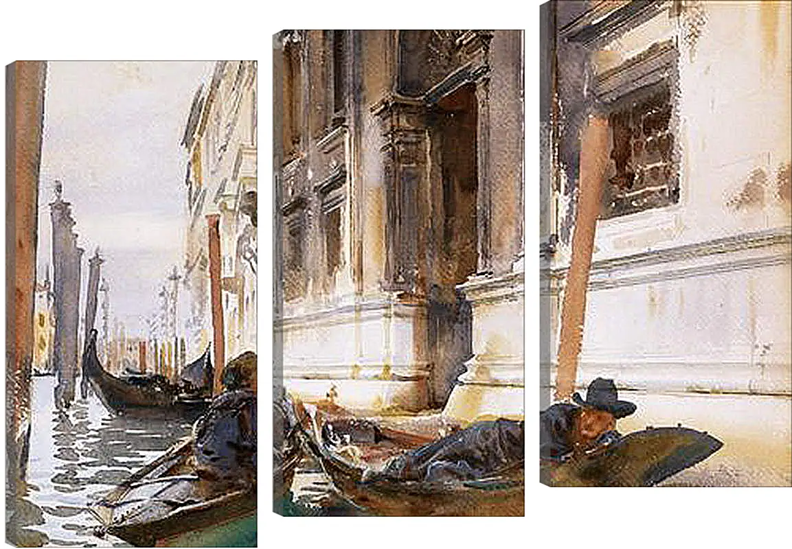 Модульная картина - Gondoliers’ Siesta - Сингер Сарджент. Джон Сингер Сарджент
