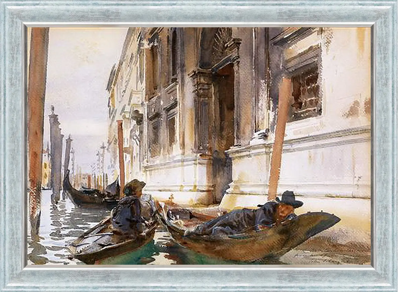 Картина в раме - Gondoliers’ Siesta - Сингер Сарджент. Джон Сингер Сарджент