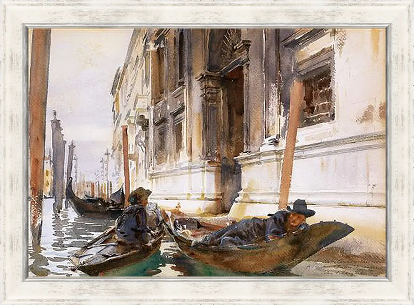 Картина в раме - Gondoliers’ Siesta - Сингер Сарджент. Джон Сингер Сарджент
