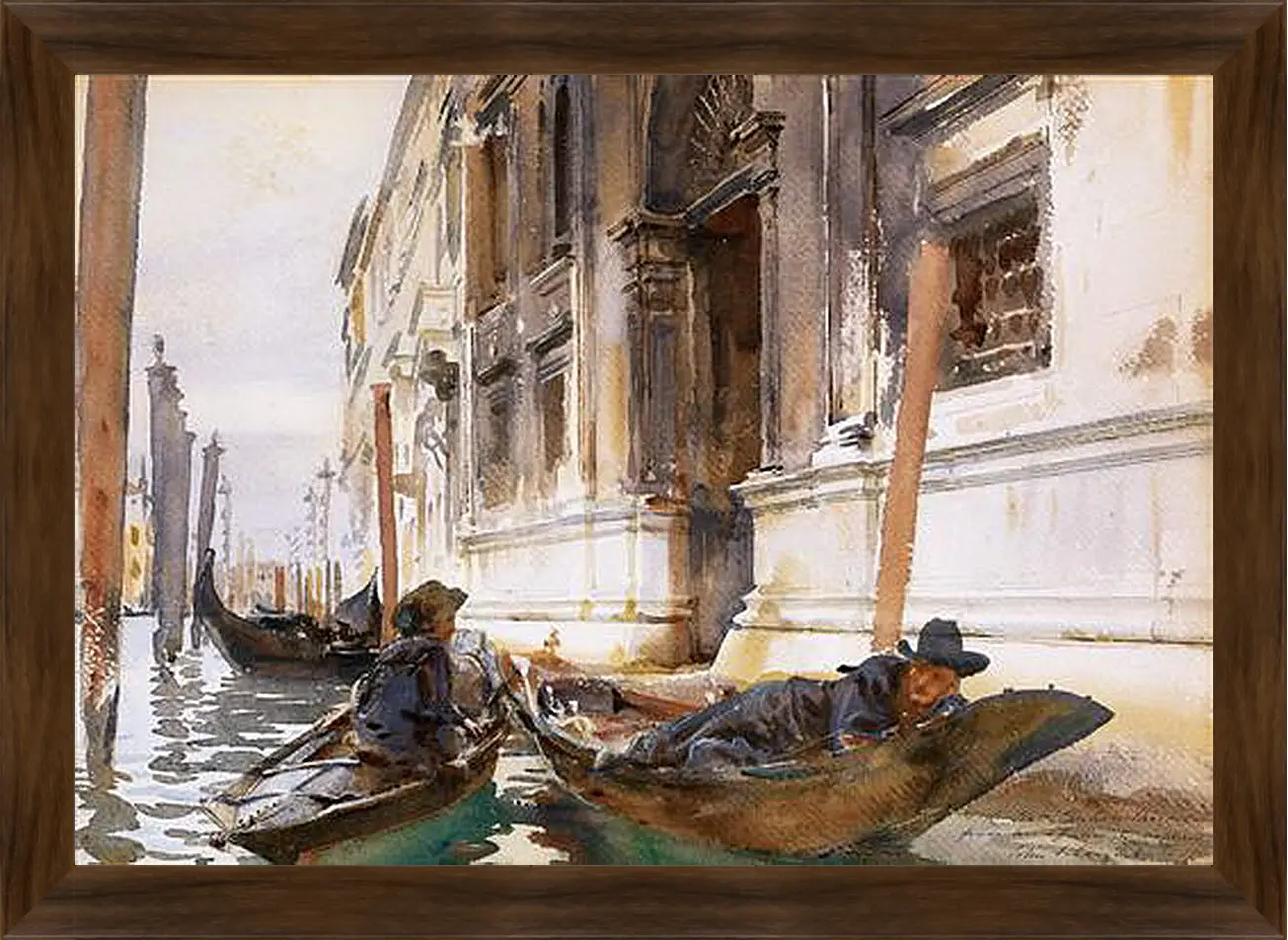 Картина в раме - Gondoliers’ Siesta - Сингер Сарджент. Джон Сингер Сарджент