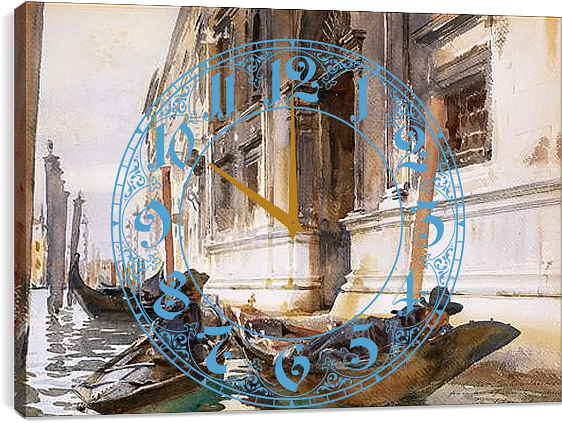Часы картина - Gondoliers’ Siesta - Сингер Сарджент. Джон Сингер Сарджент