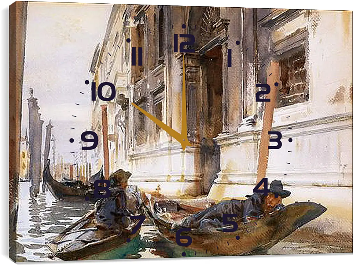 Часы картина - Gondoliers’ Siesta - Сингер Сарджент. Джон Сингер Сарджент