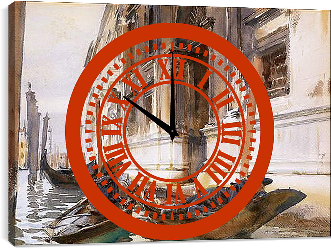 Часы картина - Gondoliers’ Siesta - Сингер Сарджент. Джон Сингер Сарджент
