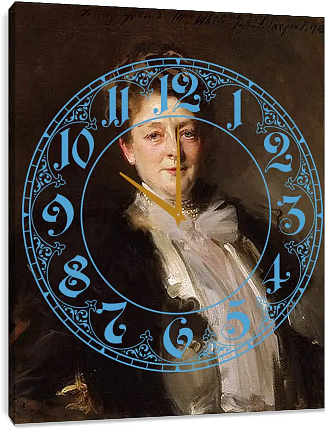 Часы картина - Portrait of Mrs. J. William White. Джон Сингер Сарджент