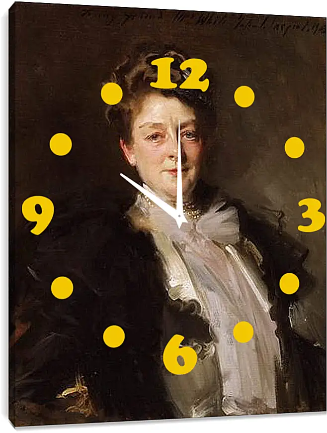Часы картина - Portrait of Mrs. J. William White. Джон Сингер Сарджент