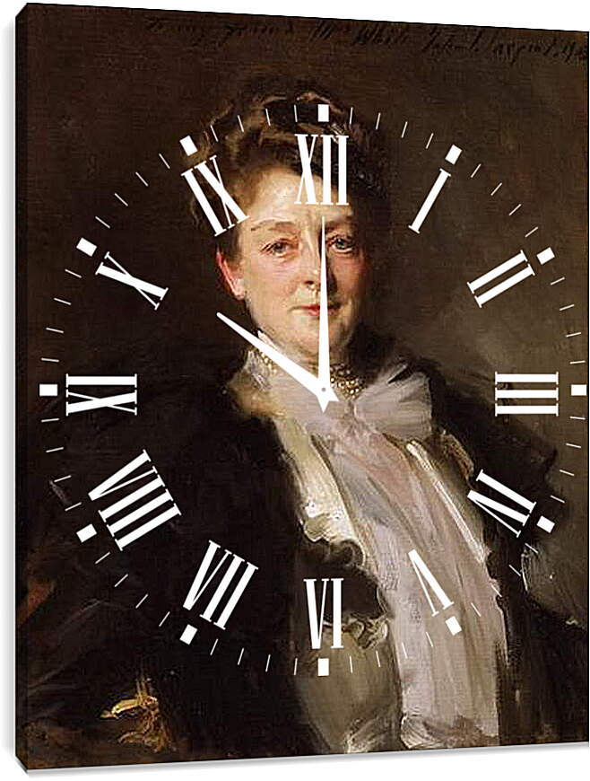 Часы картина - Portrait of Mrs. J. William White. Джон Сингер Сарджент
