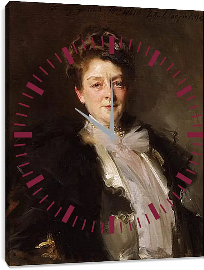 Часы картина - Portrait of Mrs. J. William White. Джон Сингер Сарджент