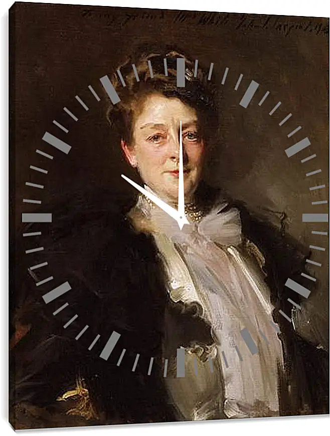 Часы картина - Portrait of Mrs. J. William White. Джон Сингер Сарджент