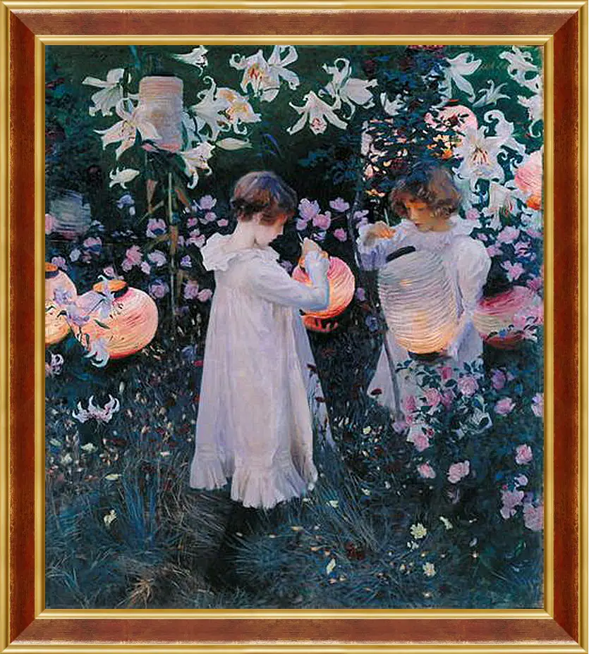 Картина в раме - Carnation, Lily, Lily, Rose - Гвоздика, лилия, лилия, роза. Джон Сингер Сарджент