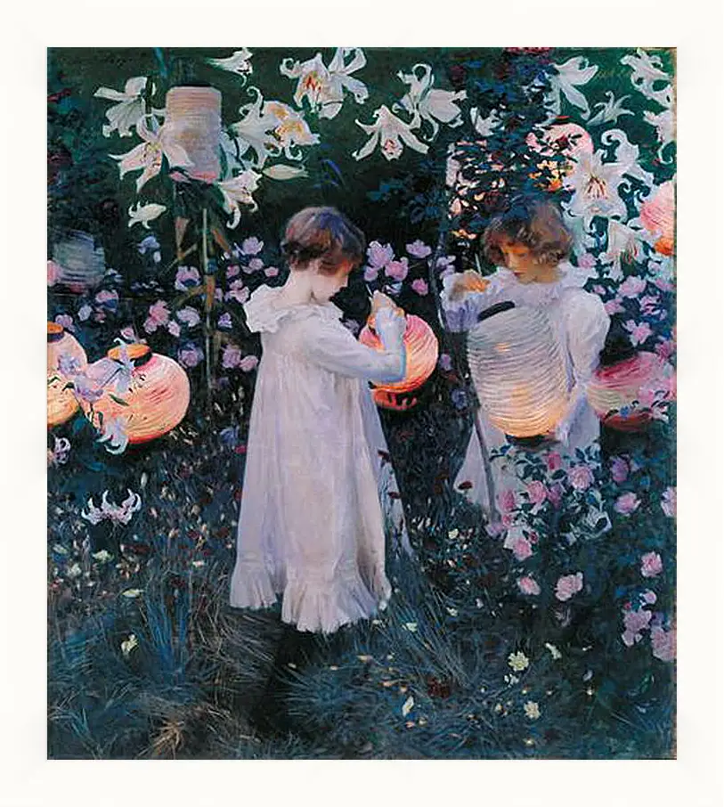 Картина в раме - Carnation, Lily, Lily, Rose - Гвоздика, лилия, лилия, роза. Джон Сингер Сарджент