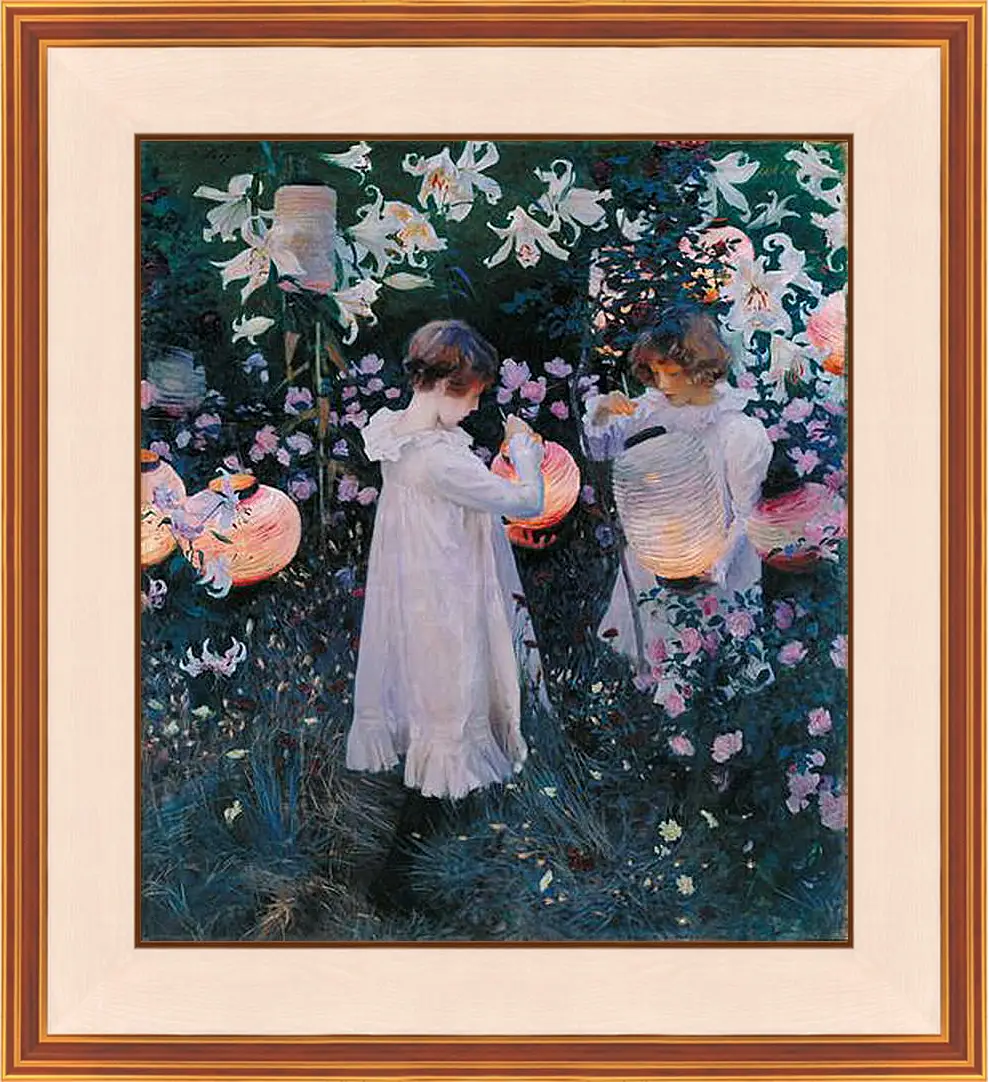 Картина в раме - Carnation, Lily, Lily, Rose - Гвоздика, лилия, лилия, роза. Джон Сингер Сарджент
