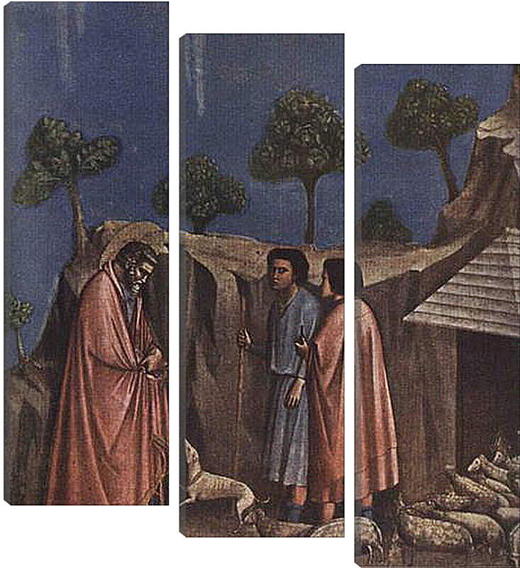 Модульная картина - Joaquim at shepherds - Иоаким у пастухов. Джотто ди Бондоне