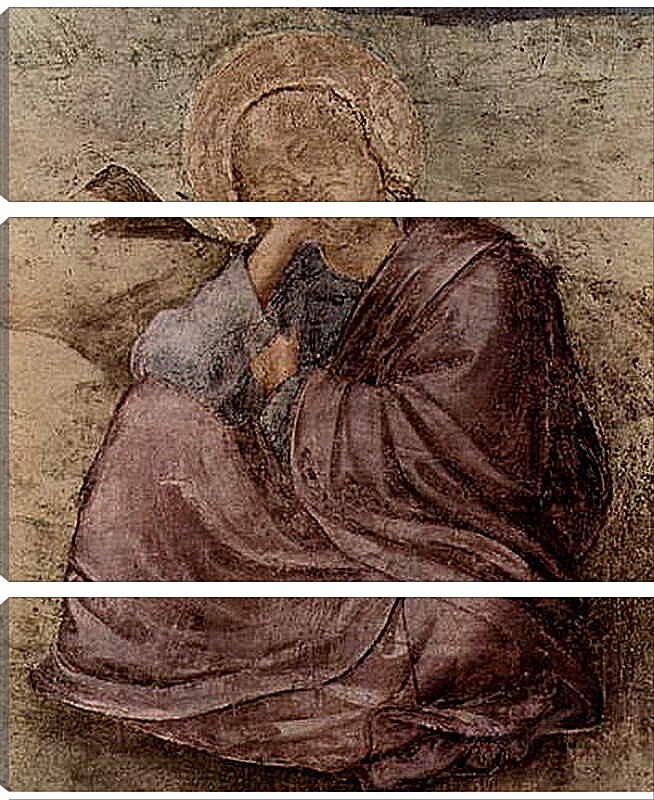 Модульная картина - Видение Иоанна на острове Патмос. Фрагмент стенной росписи секко. Джотто ди Бондоне
