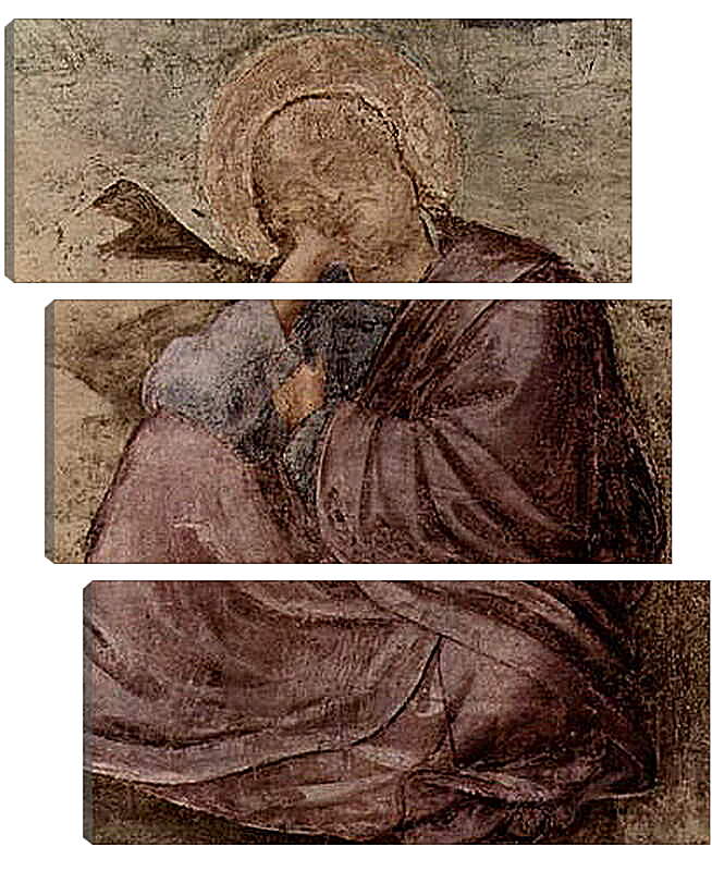 Модульная картина - Видение Иоанна на острове Патмос. Фрагмент стенной росписи секко. Джотто ди Бондоне

