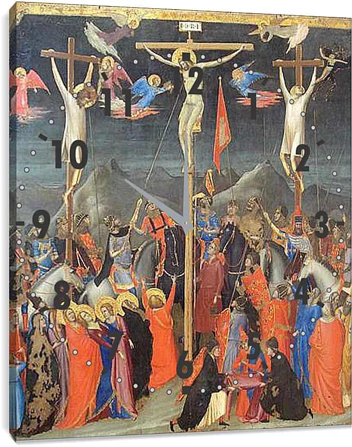 Часы картина - Crucifixion - Распятие. Джотто ди Бондоне
