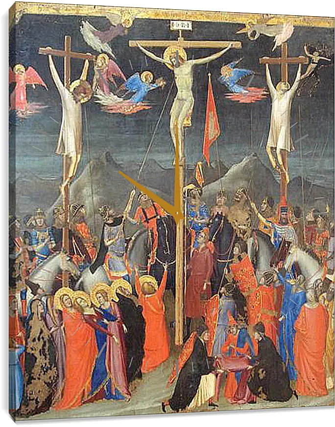 Часы картина - Crucifixion - Распятие. Джотто ди Бондоне