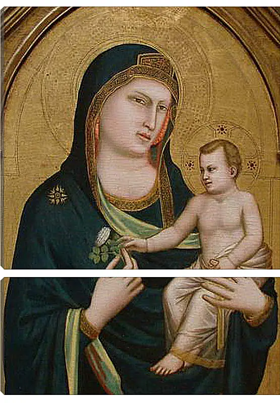 Модульная картина - Madonna and Childe - Мадонна и Младенец. Джотто ди Бондоне