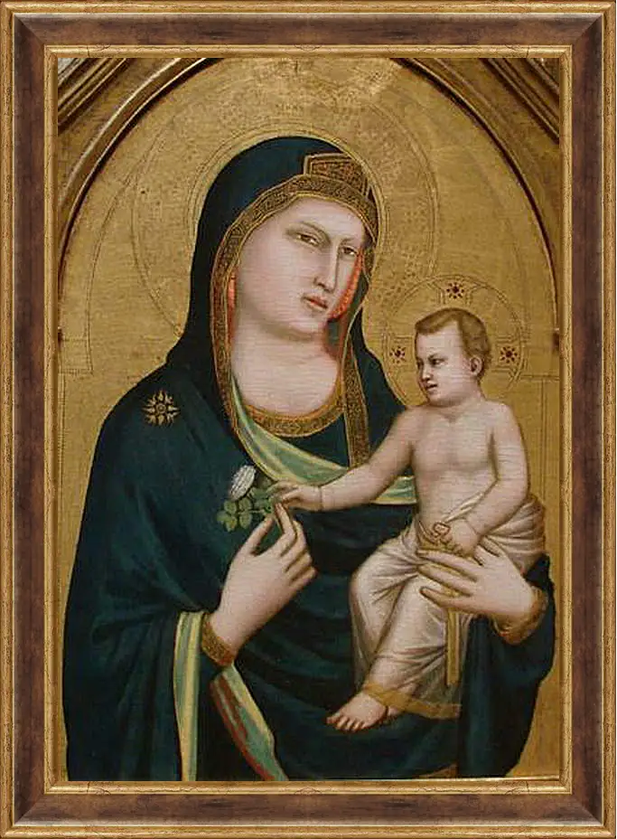 Картина в раме - Madonna and Childe - Мадонна и Младенец. Джотто ди Бондоне