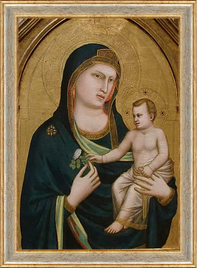 Картина в раме - Madonna and Childe - Мадонна и Младенец. Джотто ди Бондоне
