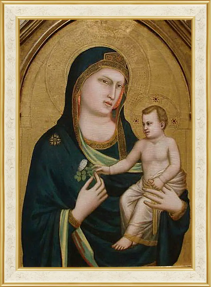 Картина в раме - Madonna and Childe - Мадонна и Младенец. Джотто ди Бондоне
