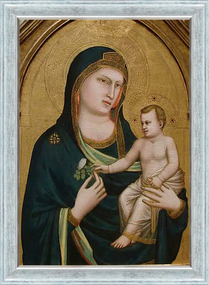 Картина в раме - Madonna and Childe - Мадонна и Младенец. Джотто ди Бондоне