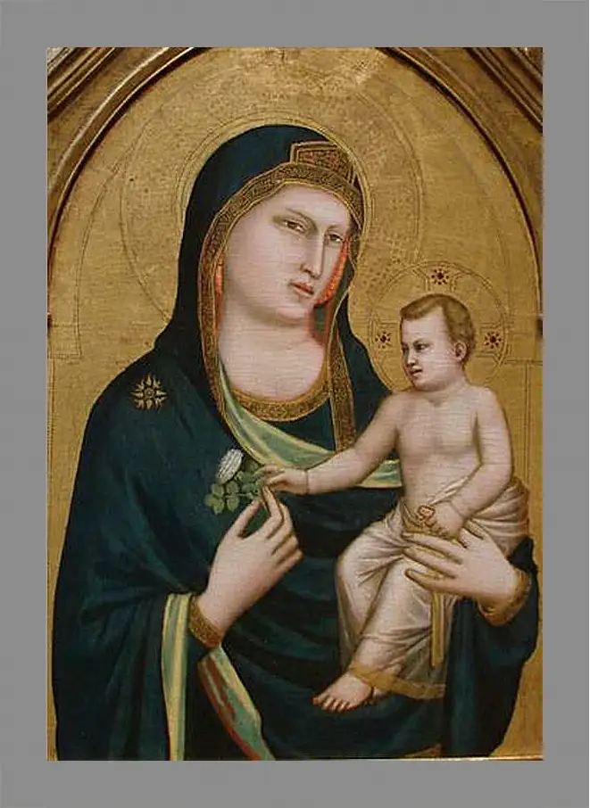 Картина в раме - Madonna and Childe - Мадонна и Младенец. Джотто ди Бондоне