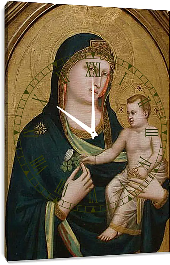 Часы картина - Madonna and Childe - Мадонна и Младенец. Джотто ди Бондоне
