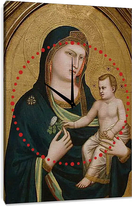 Часы картина - Madonna and Childe - Мадонна и Младенец. Джотто ди Бондоне