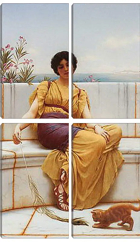 Модульная картина - Idleness. Джон Уильям Годвард