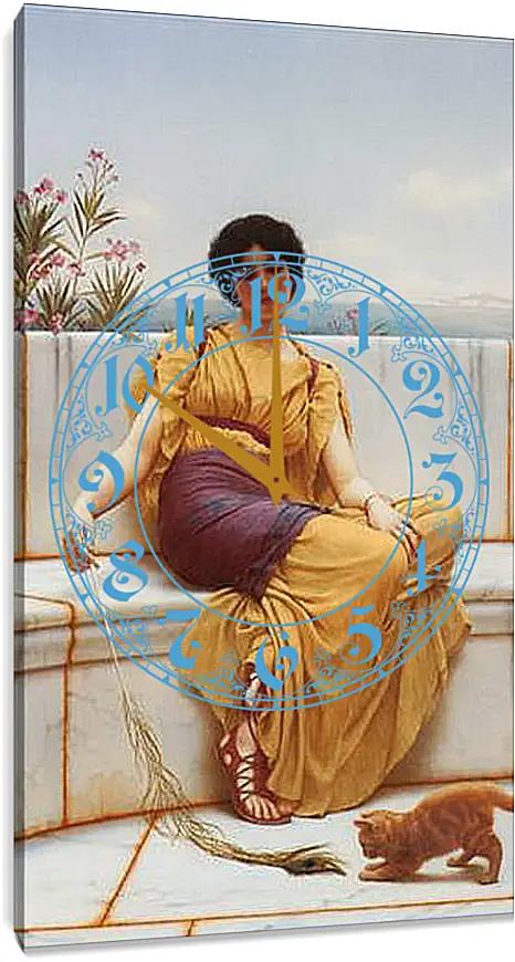 Часы картина - Idleness. Джон Уильям Годвард