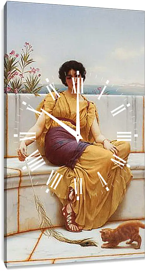 Часы картина - Idleness. Джон Уильям Годвард