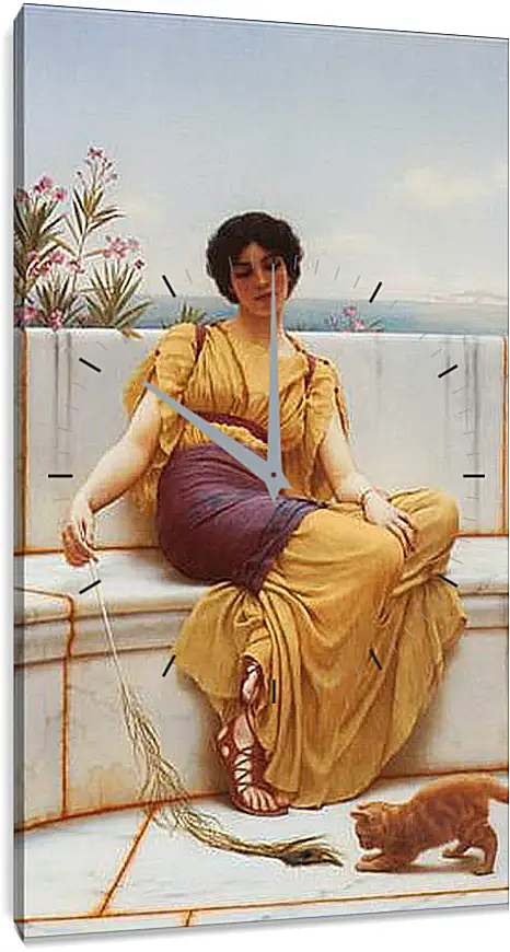 Часы картина - Idleness. Джон Уильям Годвард
