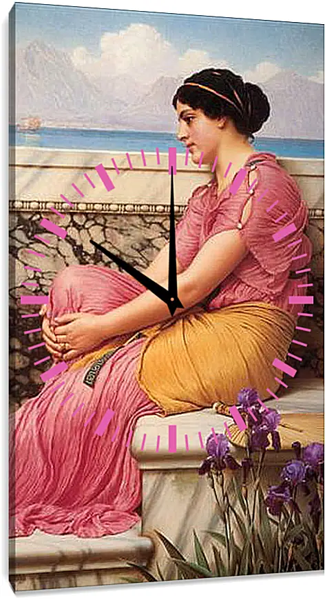 Часы картина - Absence Makes the Heart Grow Fonder. Джон Уильям Годвард