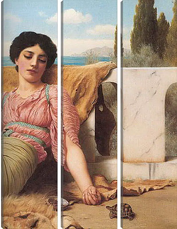 Модульная картина - A Quiet Pet (Detail). Джон Уильям Годвард